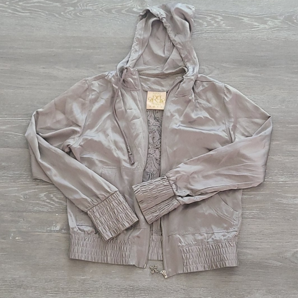 Royal Plush Silk zip up hoodie